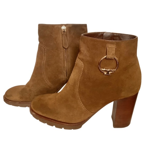Tory Burch Sofia Suede Lug Sole Bootie - Picture 2 of 11